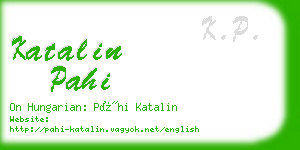 katalin pahi business card